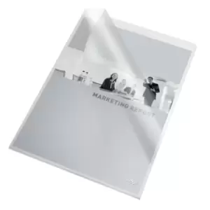 Rexel Quality A4 Document Folder; Clear Embossed; 115mic; Cut Flush;