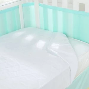 BreathableBaby 3 in 1 Fitted Mattress Protector White.