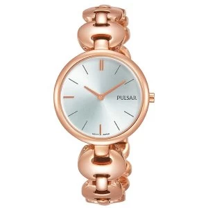 Pulsar PM2268X1 Ladies Rose Gold Dress Grey Dial 50M Watch