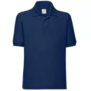 Fruit Of The Loom Childrens/Kids Unisex 65/35 Pique Polo Shirt (5-6) (Navy)