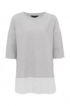 French Connection Dixie Textured Top Grey