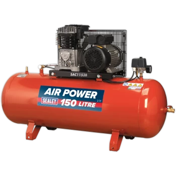 Sealey SAC1153B Belt Drive Air Compressor 150 Litre 240v