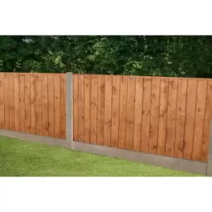 Forest Garden Closeboard Fence Panel 6' x 3' (3 Pack) in Golden Brown Timber