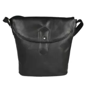 Eastern Counties Leather Womens/Ladies Demi Handbag With Rounded Flap (One Size) (Black)