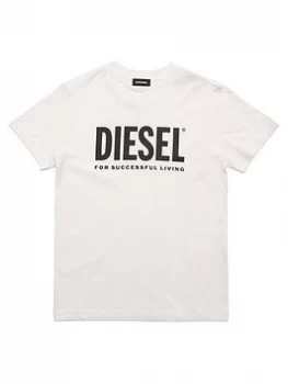 Diesel Boys Logo T-Shirt - White, Size 16 Years