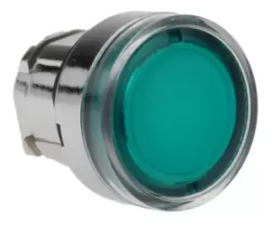 Schneider Electric Extended Illuminated, Illuminated Green - Momentary, Harmony XB4 Series, 22mm Cutout, Round