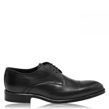 Reiss Ros Brogue Derby Shoes - Black