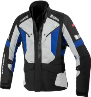 Spidi H2Out Outlander Motorcycle Textile Jacket, black-grey-blue, Size 2XL, black-grey-blue, Size 2XL