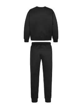 Calvin Klein Jeans Boys Sweatshirt Tape Jog Set - Black