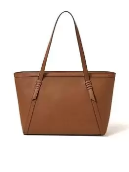 Accessorize Artisanal Strap Detail Tote Bag, Brown, Women