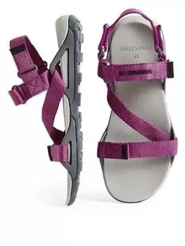 Craghoppers Lady Locke 2 In 1 Sandals - Charcoal/Berry, Charcoal/Berry, Size 8, Women