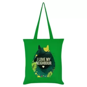 Grindstore I Love My Neighbour Tote Bag (One Size) (Green)