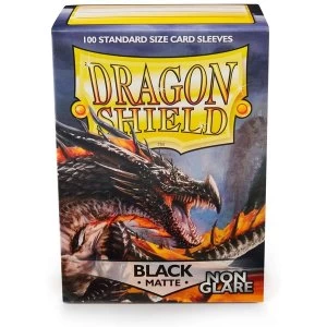 Dragon Shield Black Matte NonGlare Standard Card Sleeves - 100 Sleeves
