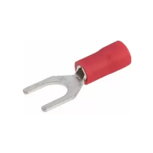 Red 5mm Fork Terminal Pack of 100 - Truconnect