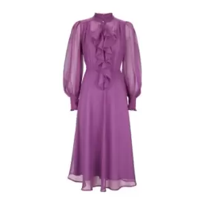 James Lakeland Ruffle Midi Dress - Purple