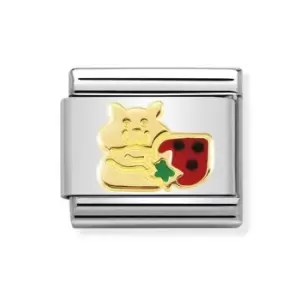 Nomination Classic Gold Hamster with Strawberry Charm