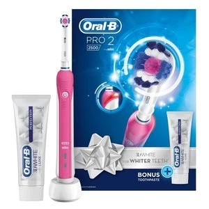 Oral-B Pro 2000 3D White Electric Toothbrush and Paste 75ml