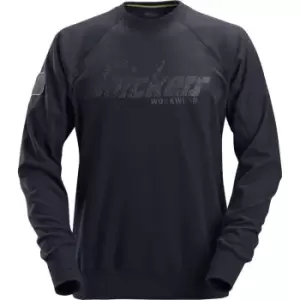 Snickers 2882 Mens Logo Sweatshirt Navy S
