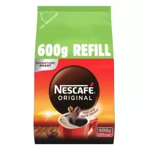 Nescafe Original Instant Coffee Refill Bag 600g Pack 6 - 12533670x6