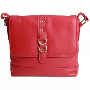 Womens/Ladies Jude Stud And Ring Detail Handbag (One size) (Red) - Eastern Counties Leather