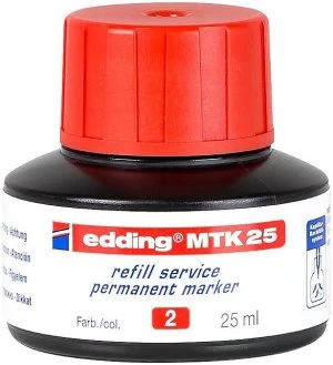 edding MTK 25 Refill Ink For Permanent Marker Red