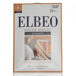 Elbeo Sheer magic medium support 20 denier sheer tights - Cafe Creme