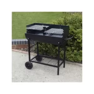 Kingfisher - Half Drum Barrel Barbecue / bbq with Adjustable Grills