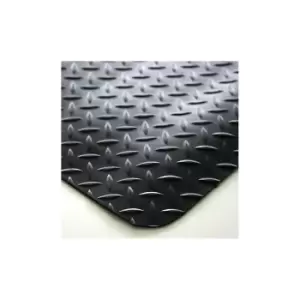 DECKPLATE anti-fatigue matting, fixed dimensions, black, 1500 x 900 mm