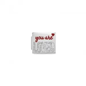 Classic Glam Enamel You Are Loved Link Charm 230202/03