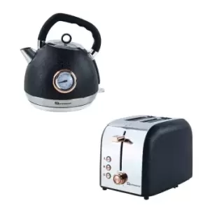 SQ Professional 9455 Epoque 1.8L Stainless Steel Electric Kettle & 2 Slice Toaster Set