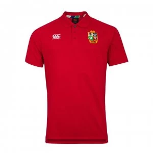 Canterbury British and Irish Lions Pique Polo Shirt Mens - TANGO RED
