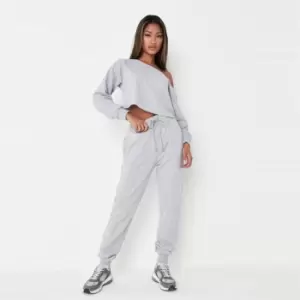 Missguided Tall Off Shoulder Sweat and Jogger Set - Grey