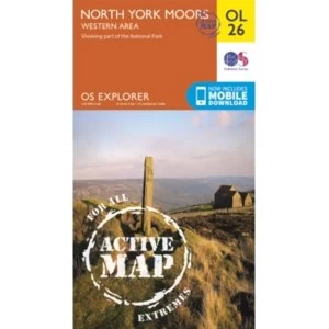 North York Moors - Western Area by Ordnance Survey (Sheet map/Active map, folded, 2015)
