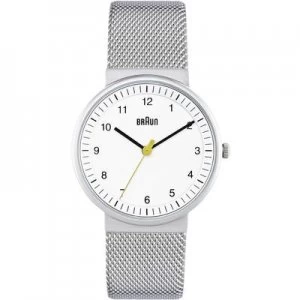 Quartz Wristwatch BN0031WHSLMHL (Ø x H) 33mm x 8mm Stainless steel Enclosure Material (watch strap) Stainless steel Braun