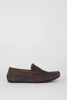 Charcoal Suede Loafers