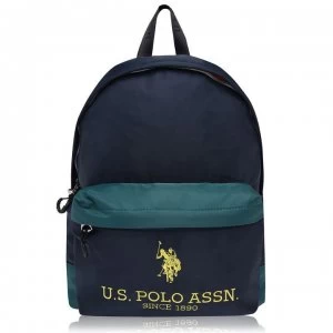 US Polo Assn Bump Nylon Backpack - Green/Navy 208