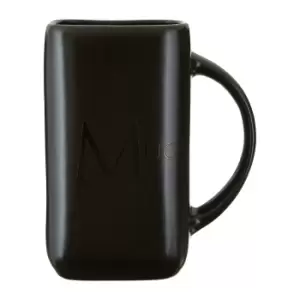 Black Text Ceramic Mug