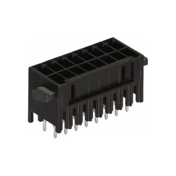 Wago - 713-1404 4 x 2 Pole 3.5mm 10A MCS Vertical PCB Male Header Black