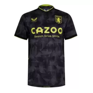 Castore Aston Villa Authentic Third Shirt 2022 2023 Adults - Black