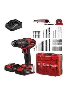 Einhell Einhell Power X-Change Expert 18V Combi Drill Kit With 64 Acc (2 X 2.0Ah)