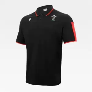 Macron Wales Polo Shirt Mens - Black