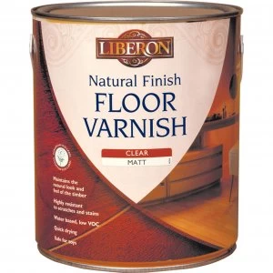 Liberon Natural Finish Floor Varnish 2.5l Clear Matt