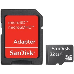 SanDisk Flash memory card 32GB With Adapter SDSDQM-032G-B35A