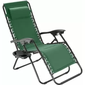 Tectake - Garden chair Matteo - garden lounge chair, outdoor chair, patio chair - green - green
