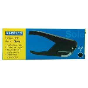 Rapesco Sole Single Hole Punch Capacity 23 Sheets Black PF35A0G1