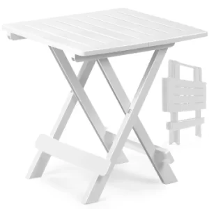 Side Table Adige White Plastic 45x43x50cm Foldable