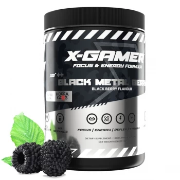 X-Gamer X-Tubz Black Metal Berry (Blackberry Flavoured) Energy Formula - 600g
