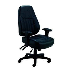 Arista Lucania Leather Task Black Chair KF74022