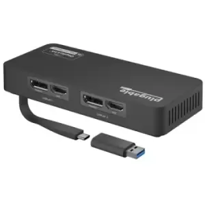 Plugable Technologies 4K DisplayPort and HDMI Dual Monitor Adapter for USB 3.0 & USB-C