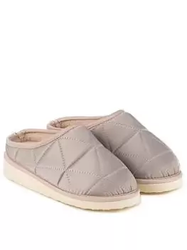 TOTES Premium Quilted Slipper- Girls (mini Me), Pink, Size 3 Older